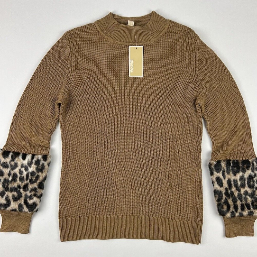 Michael Kors Faux fur cuff sweater